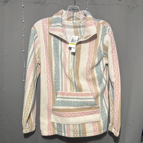 Tops - Wallflower fleece quarter-zip pullover hoodie